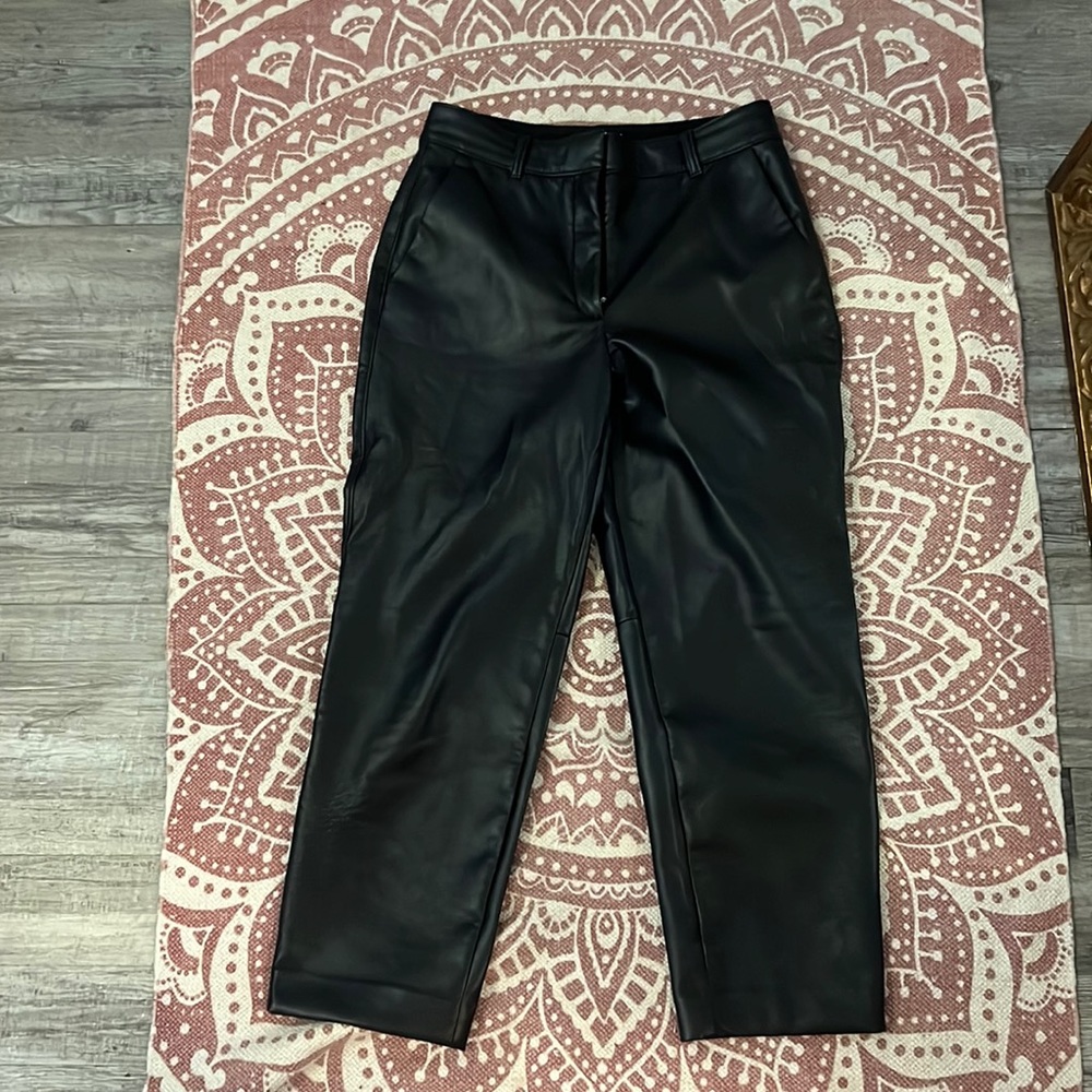 Aritzia black leather pants